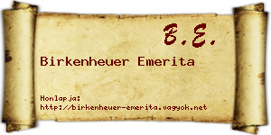 Birkenheuer Emerita névjegykártya